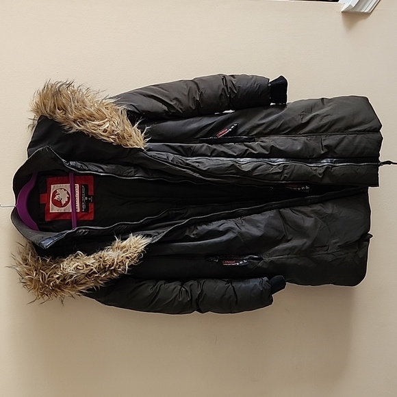 Canada WeatherGear Super Triple Goose Puffer Jacket Women S Green Coat Parka Fur - Picture 4 of 17